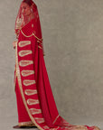 Red Son-Patti Saree