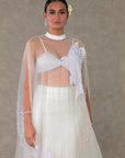 White Son Chidiya Cape Set - Ready to Ship