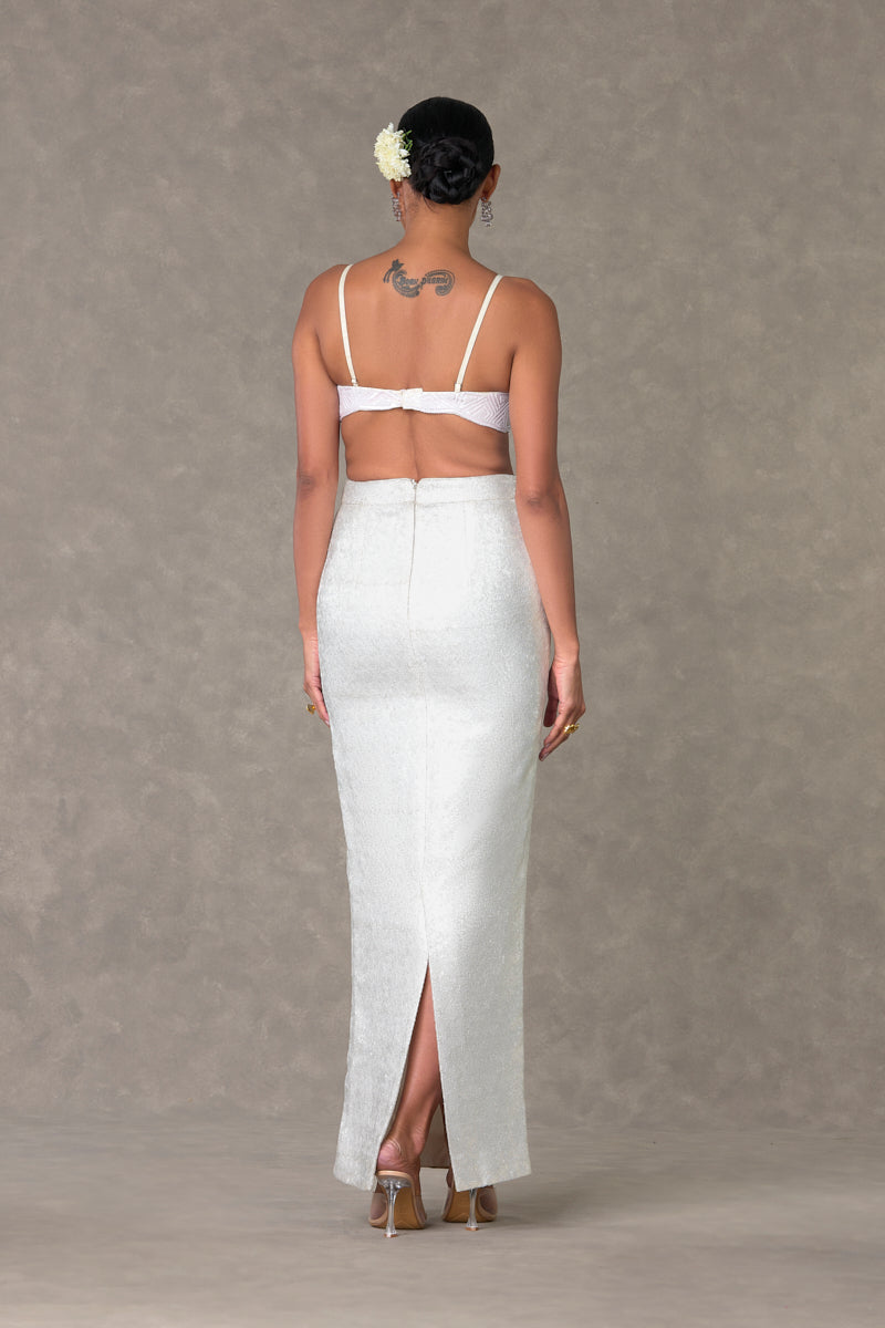 White Son Chidiya Cape Set - Ready to Ship
