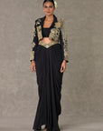 Black 'Son-Chidiya' Cropped Blazer Set
