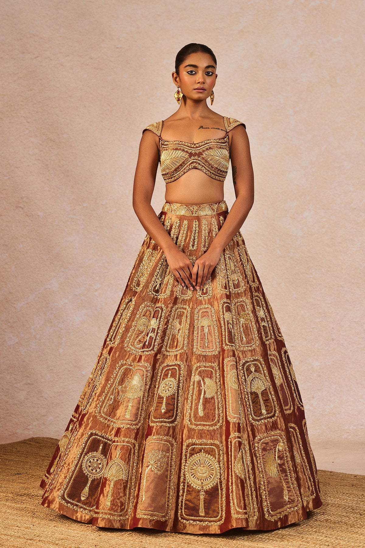 Zard Sitara Lehenga