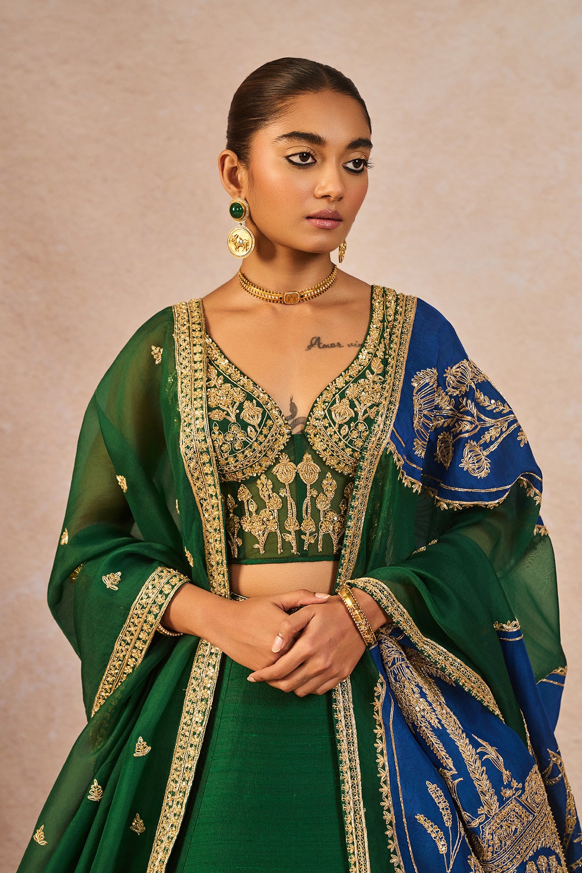 Mehendi Rachke Lehenga