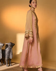 Baby Pink Moonfield Embroidered Kaftan