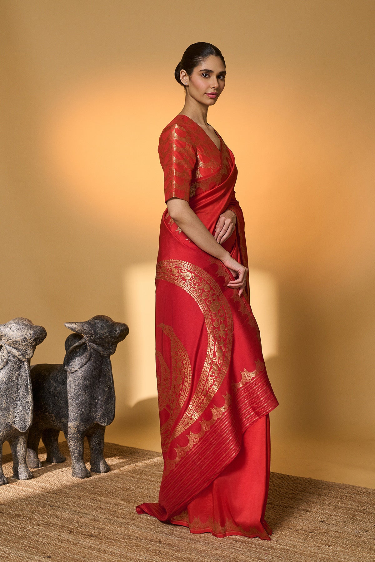 Crimson Tijila Saree