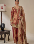 Rust 'Kaju Katli Kahaani' Kurta Set
