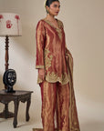 Rust 'Kaju Katli Kahaani' Kurta Set