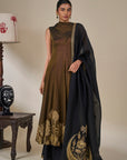 Black 'Gulkand Gulnaar' Anarkali Set