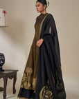 Black 'Gulkand Gulnaar' Anarkali Set