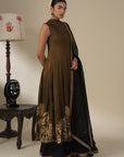 Black 'Gulkand Gulnaar' Anarkali Set
