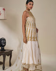 Ivory 'Leher Ki Mehfil' Anarkali Set