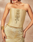 Beige Pixie Dust Corset Set - Ready to Ship
