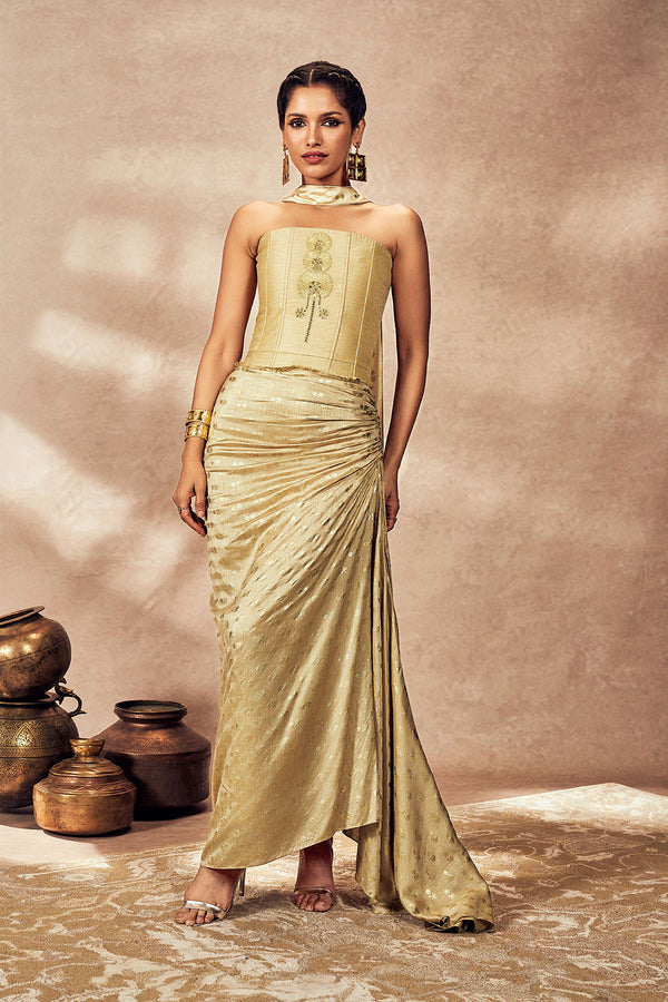 Beige Pixie Dust Corset Set - Ready to Ship