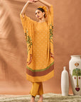 Yellow Spades Blossom Kurta Set
