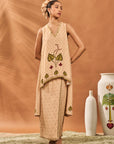 Beige Clover Checks Fusion Set