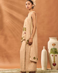 Beige Clover Checks Fusion Set