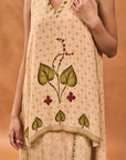 Beige Clover Checks Fusion Set