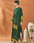 Green Clover Checks Kaftan