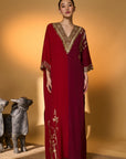 Red & Plum Moonlight Melody Kaftan