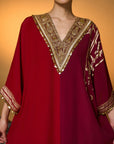 Red & Plum Moonlight Melody Kaftan