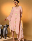 Baby Pink Tango Bloom High Low Kaftan
