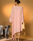 Baby Pink Tango Bloom High Low Kaftan
