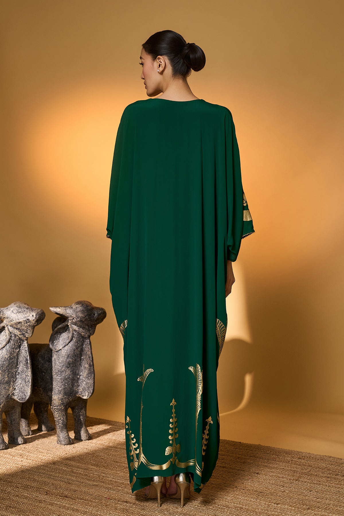 Green Palm Tress Kaftan