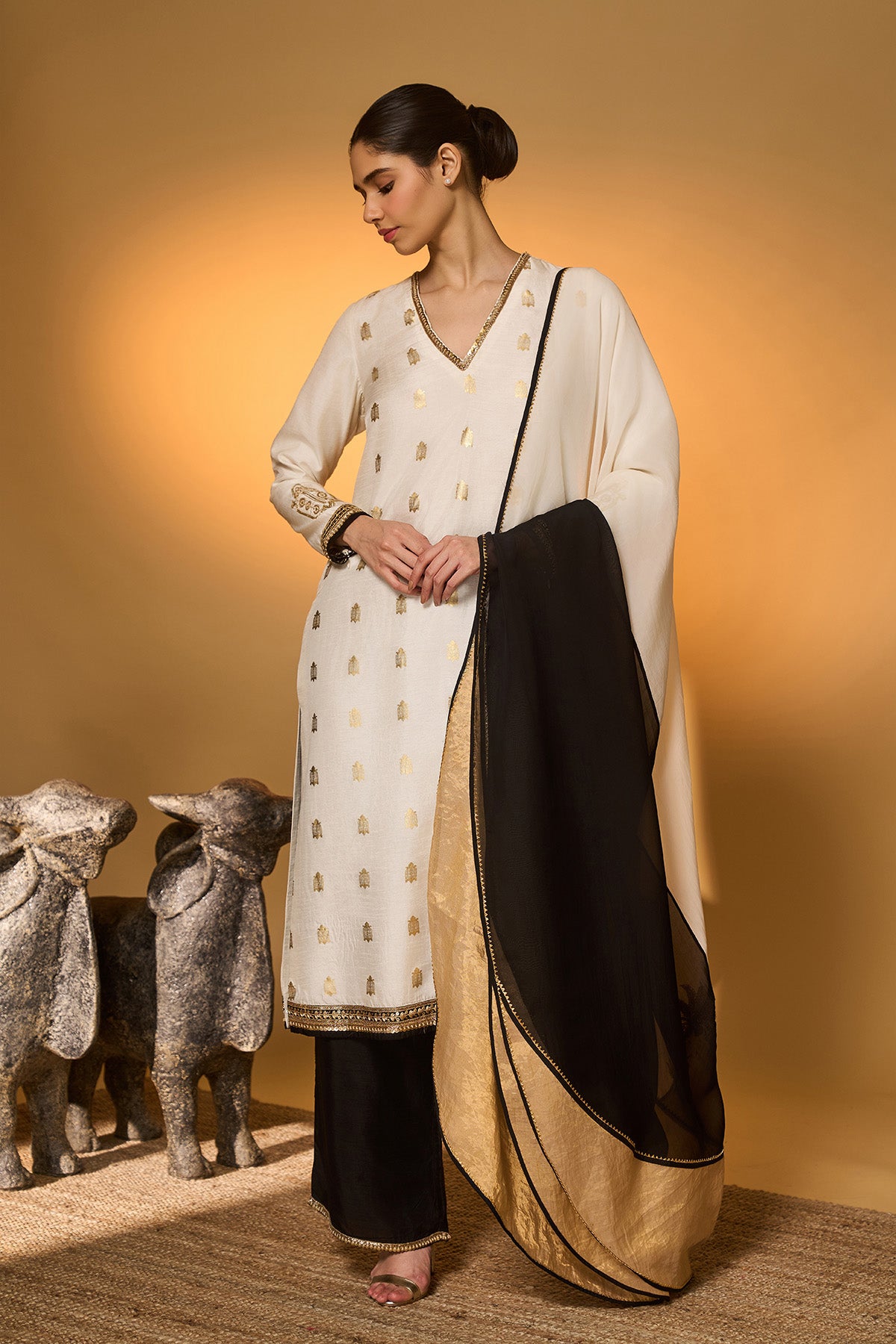 Ivory Turtle Tale Kurta Set