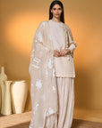 Rose Blushing Sharara Set