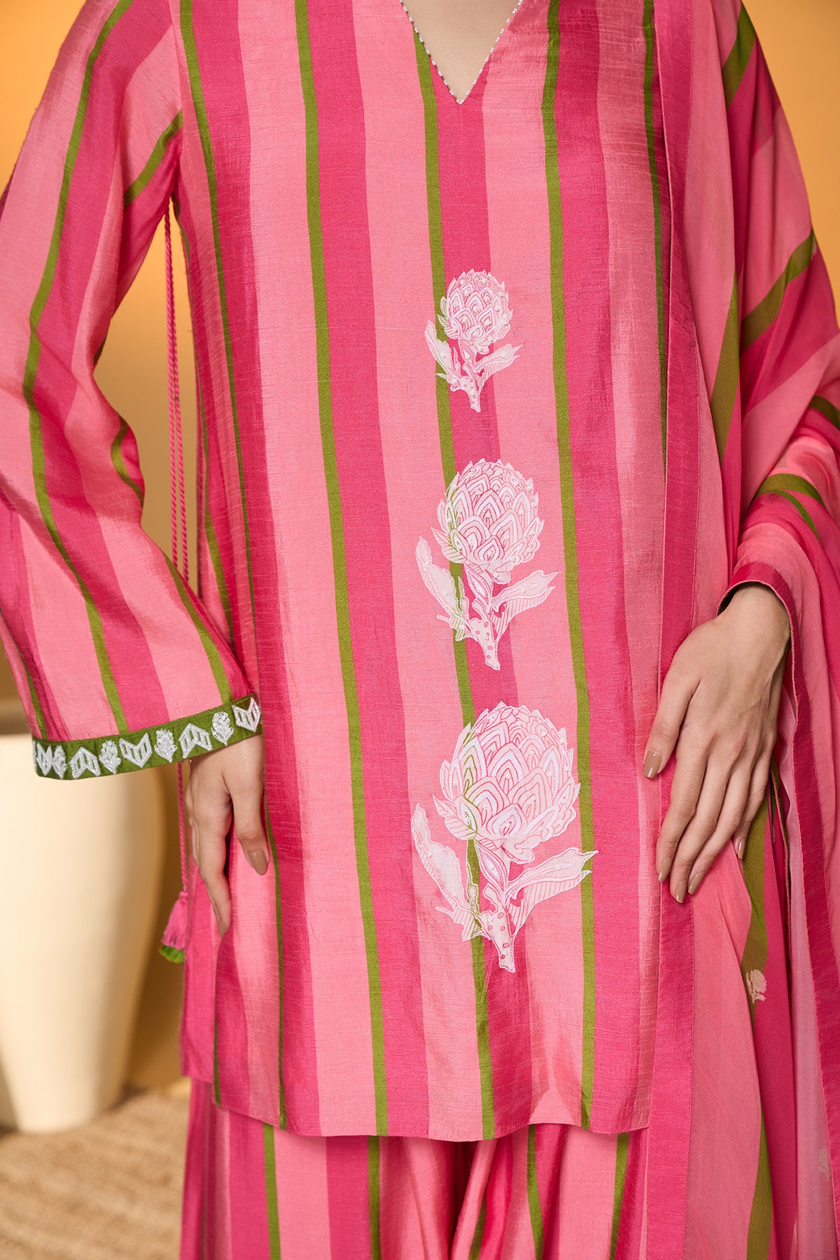 Sunset Sorbet Striped Kurta Set
