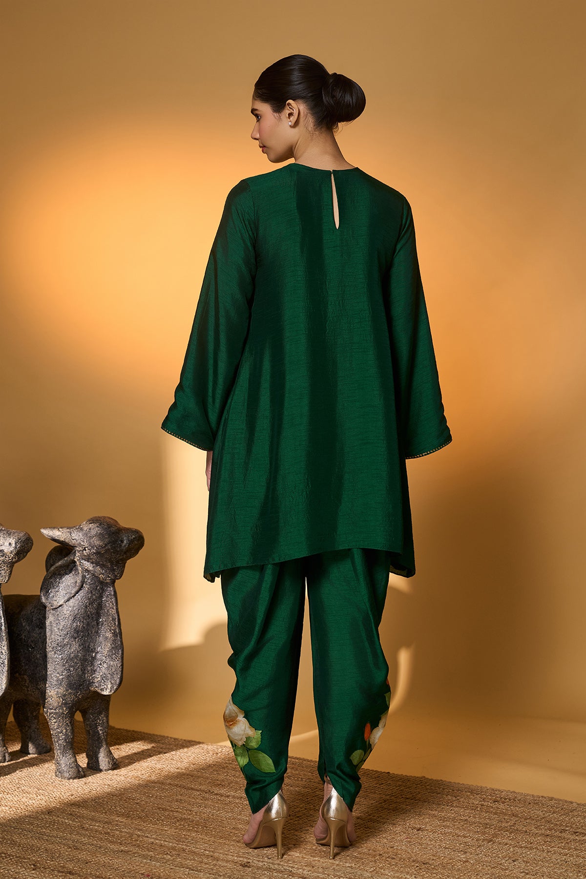 Bottle Green Kurta Set