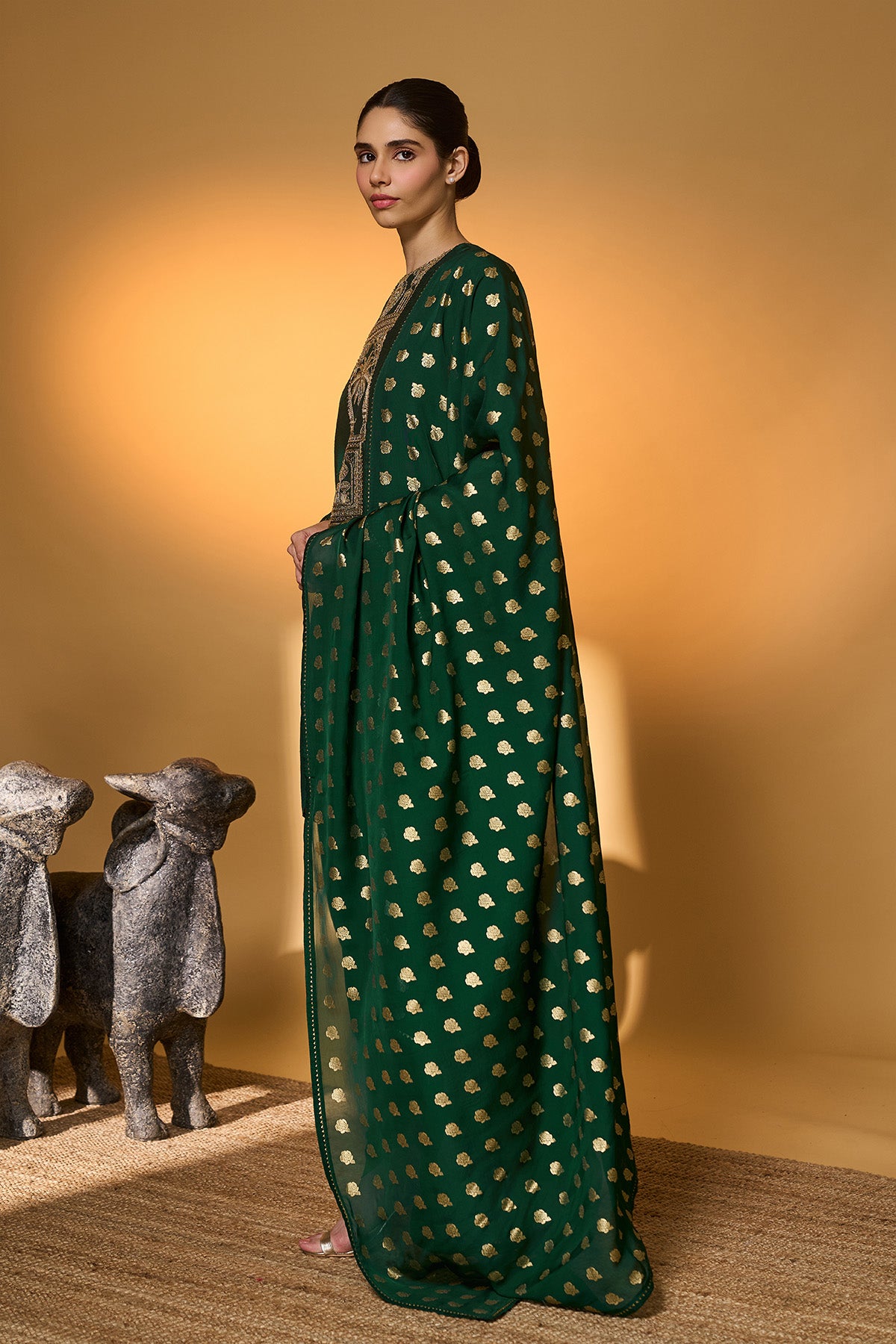 Bottle Green Kurta Set
