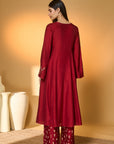 Red Deer Totem Kurta Set