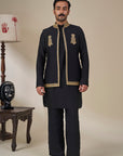 Black 'Khushboo Khwaab' Bandi Set