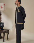 Black 'Khushboo Khwaab' Bandi Set