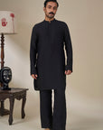 Black 'Khushboo Khwaab' Bandi Set