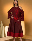 Maroon Lunar Lagoon Skirt Set