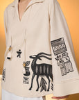 Ivory Noir Stag Co-Ord Set