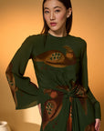 Olive Green Chirpy Dress