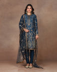 Marine Blue Tunic Set | Muraqqa