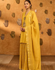 Spiced Ochre Gilded Kettle Kurta Set - Ready to Ship