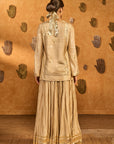 Oatmeal Crane Dawn Skirt Set