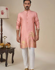 Salmon Pink Backwater Postcard Kurta Set