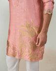 Salmon Pink Backwater Postcard Kurta Set