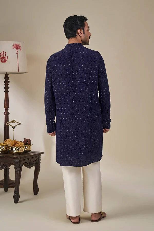 Midnight blue Astral Arch Kurta Set
