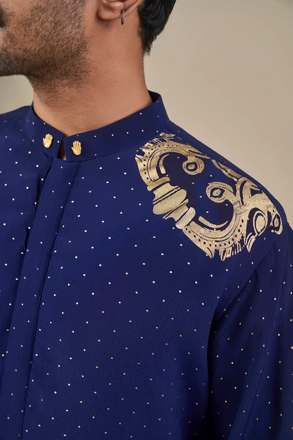 Midnight blue Astral Arch Kurta Set