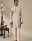 Grey Astral Bloom Kurta Set