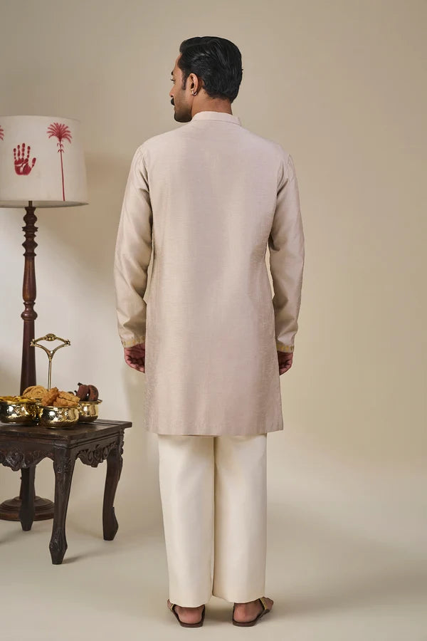 Grey Astral Bloom Kurta Set