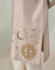 Grey Astral Bloom Kurta Set