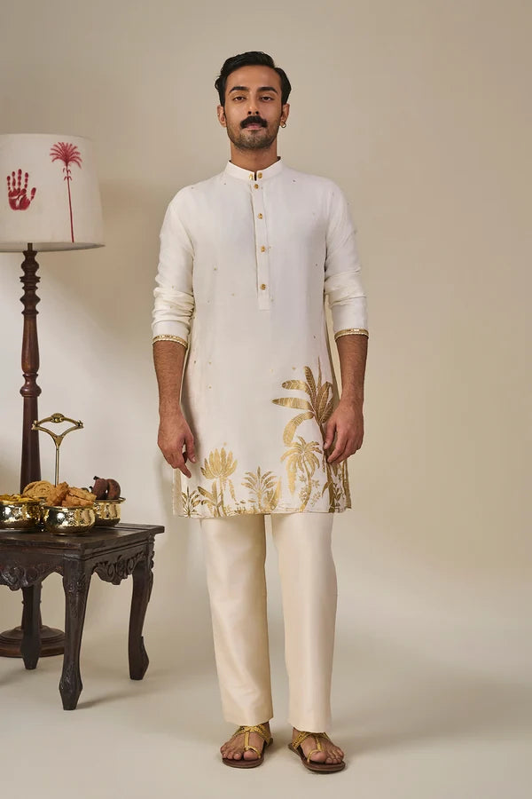 Ivory Backwater Postcard Kurta Set