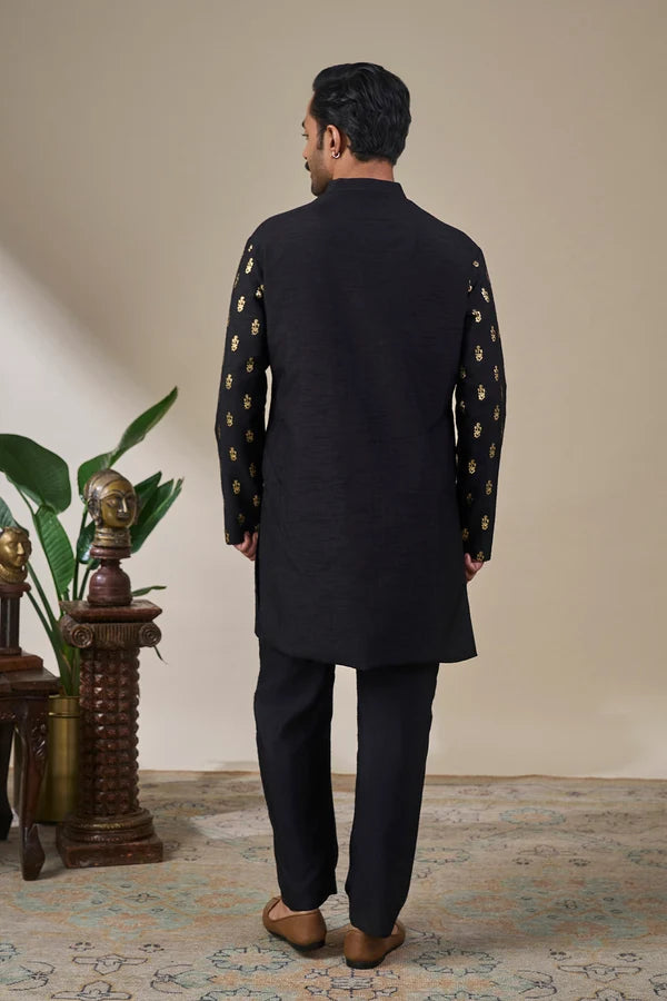 Black Anaar Arcade Kurta Set